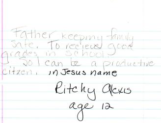 Prayer Letter - Richie